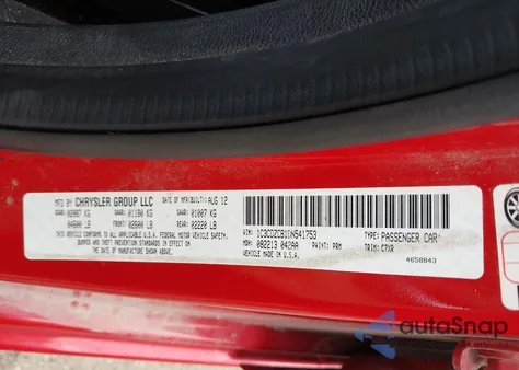 2013 Dodge Avenger Sxt из США, поврежденный, VIN 1C3CDZCB1DN541753